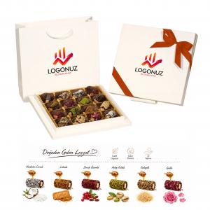 Logo Baskılı Pestil  (220 Gr ℮) + Beyaz Karton Çanta