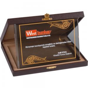 Kutulu Kristal Plaket ( 15 x 20 cm )